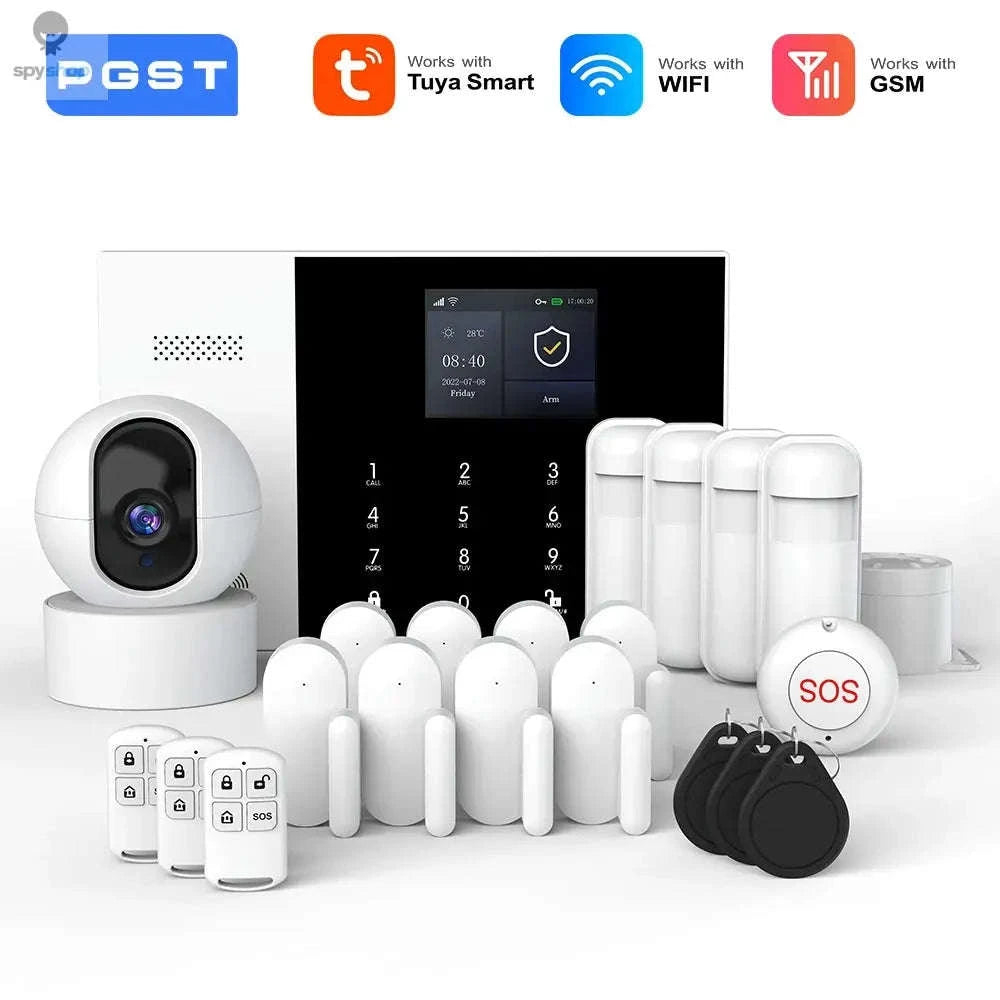 PGST Residential Tuya Smart Gsm Wifi Alarm System for Home