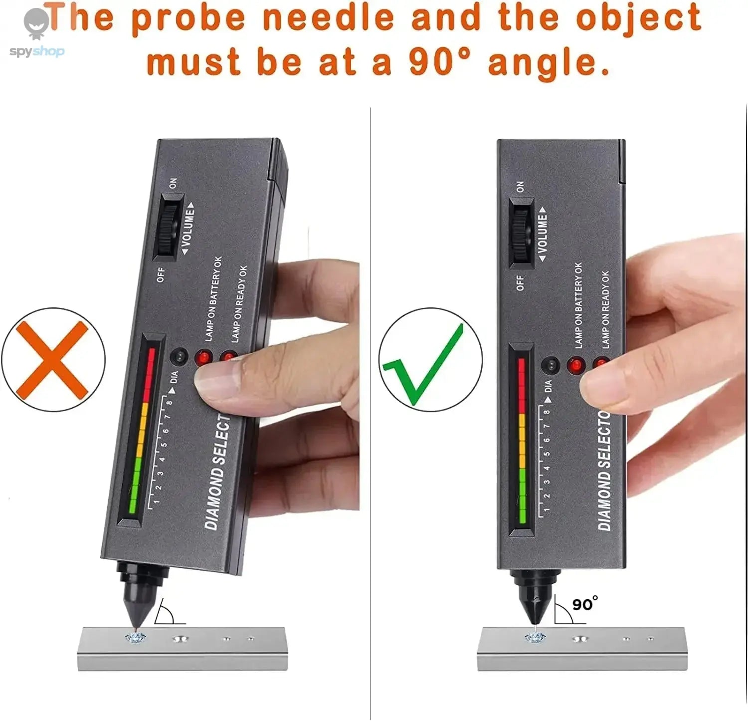 PHYHOO High Accuracy Professional Jeweler Diamond Tester Pen Jewelry Diamond  Selector For Novice and Expert Spy-shop.com