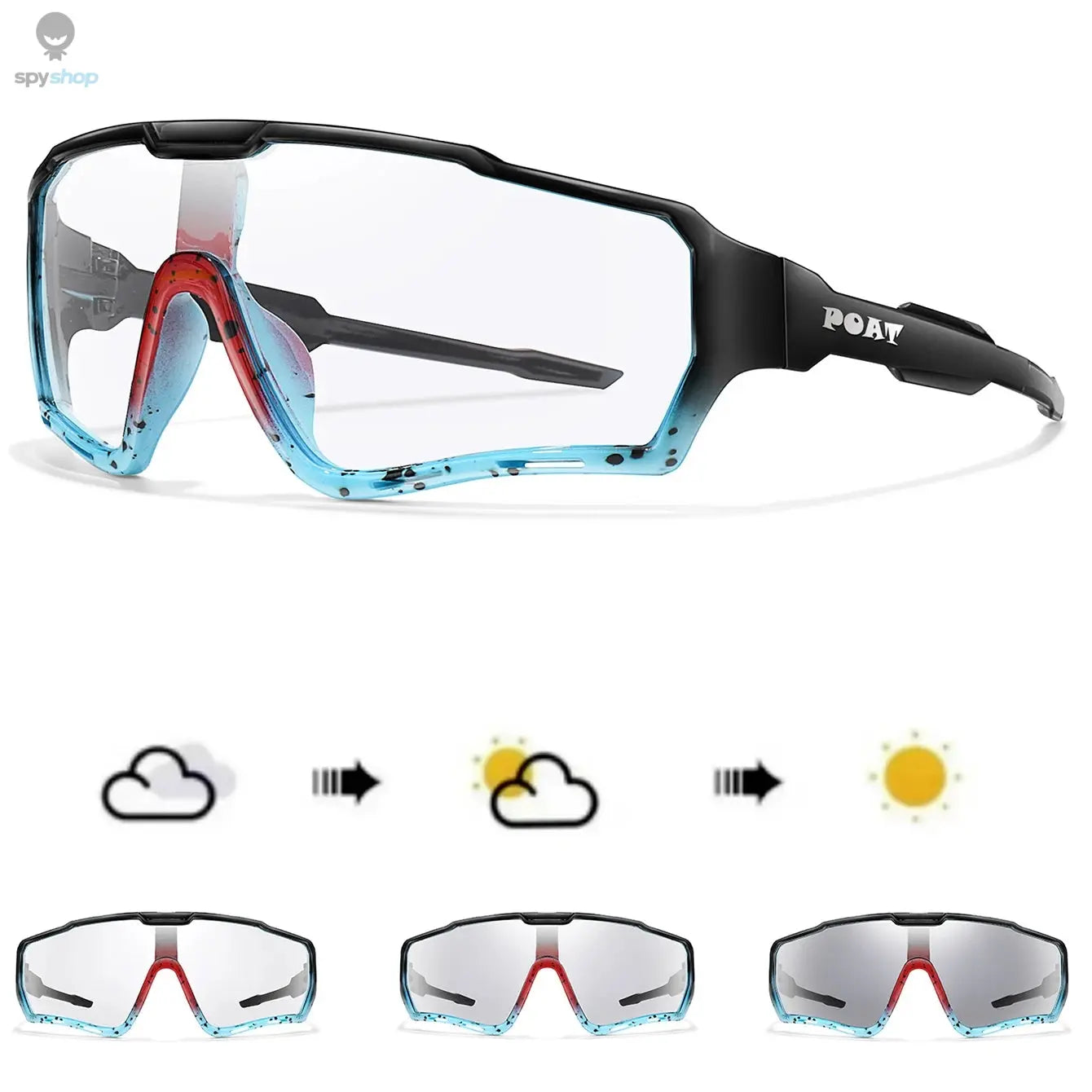 POAT Brand Men Women MTB Bike Bicycle Photochromic Eyewear Cycling Fishing Running Glasses New Style Sunglasses Sports 