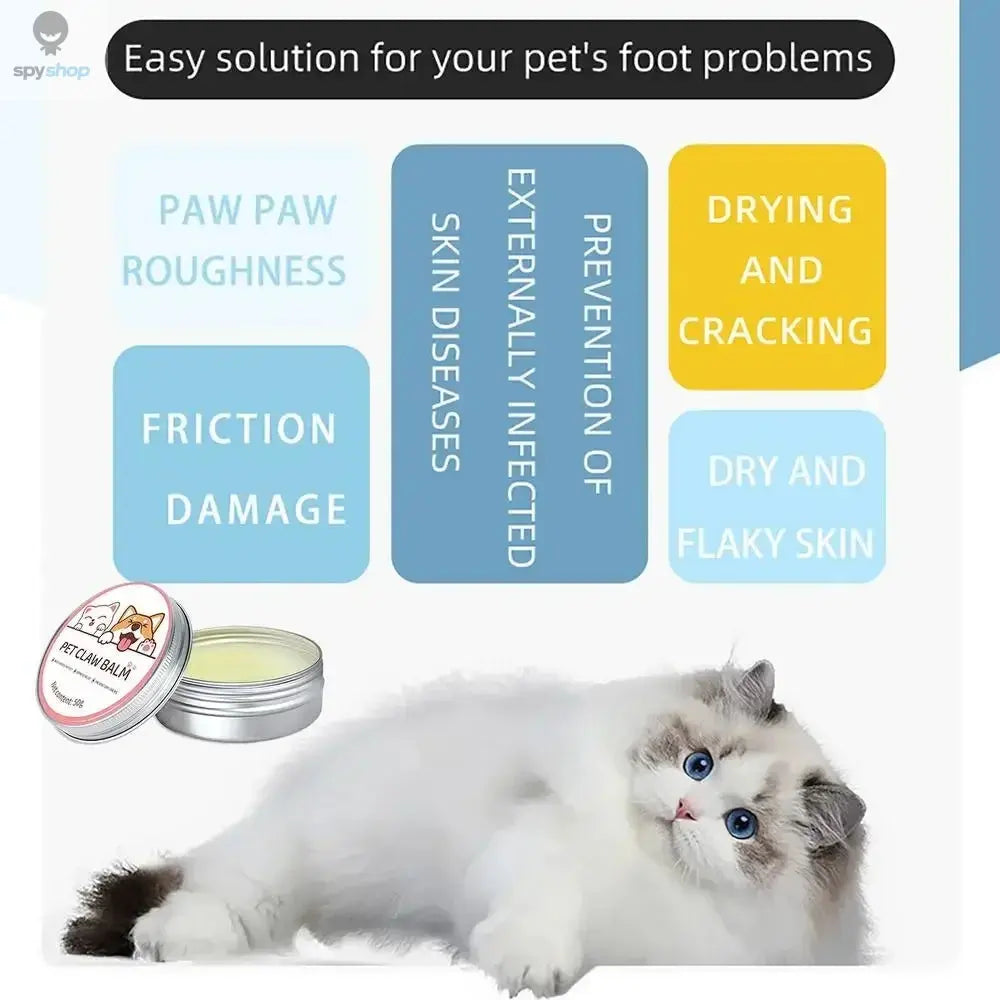 Paw Balm for Cats 50g Cat Dog Paw Protective Cream Pet Nose Protector Moisturizer Pet Crack Feet Repair Accessories for Cats 