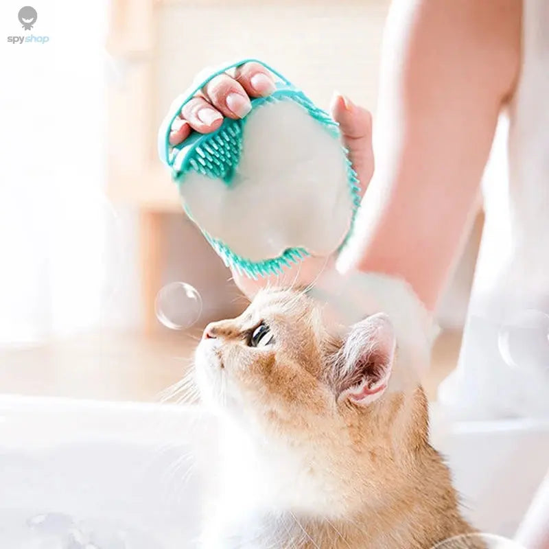 Pet Bathing Brush Soft Silicone Massager Shower Gel Bathing Brush Clean Tools Comb Dog Cat Cleaning Grooming Supplies 