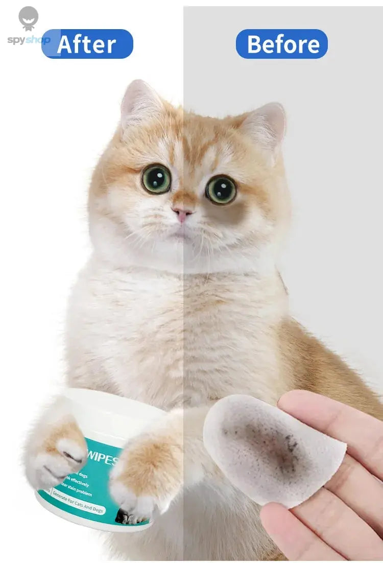 Pet Cleaning Products Eye Wipes To Remove Tear Marks Cleaning Wet Tissues Cat Wiping Eyes Removing Tear Marks 