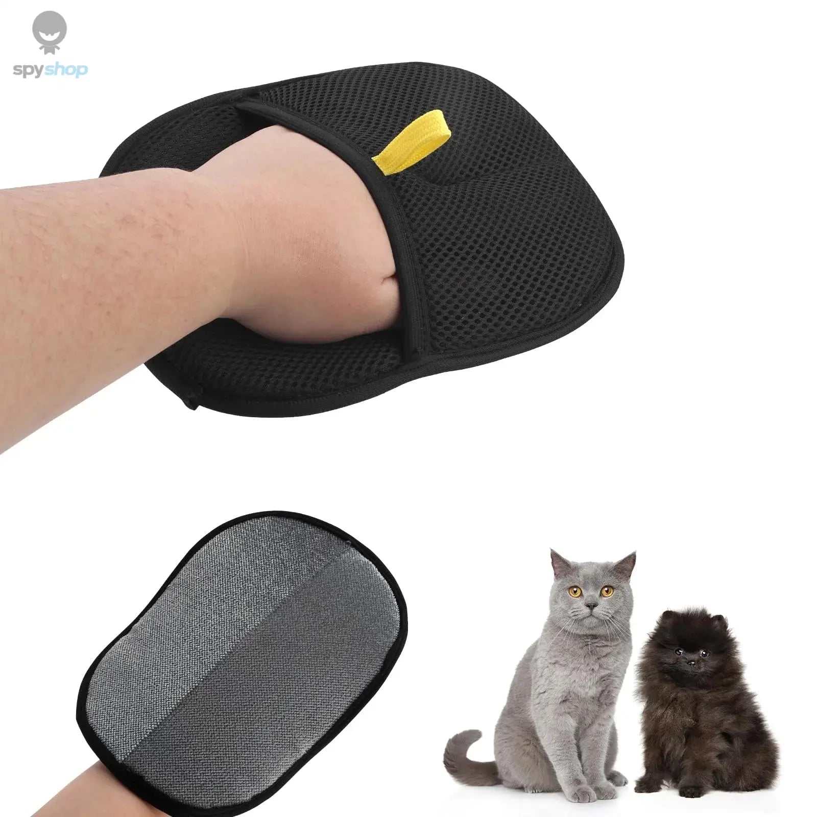 Pet Hair Removal Tool Reusable Static Removal Gloves, Double-Sided Grooming Gloves for Pets, Removes Pet Fur Hair for Carpets Spy-shop.com