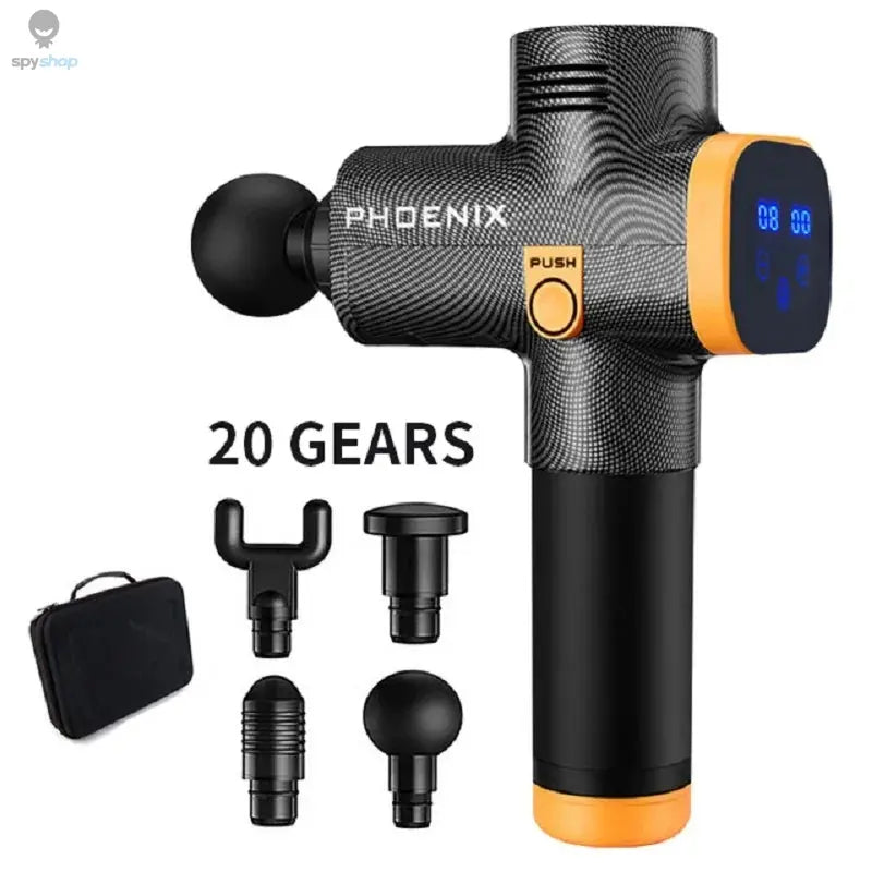 Phoenix A2 Massage Gun Muscle Relaxation Deep Tissue Massager Dynamic Vibrator Back Portable Handheld Display Fascia Gun Massage 