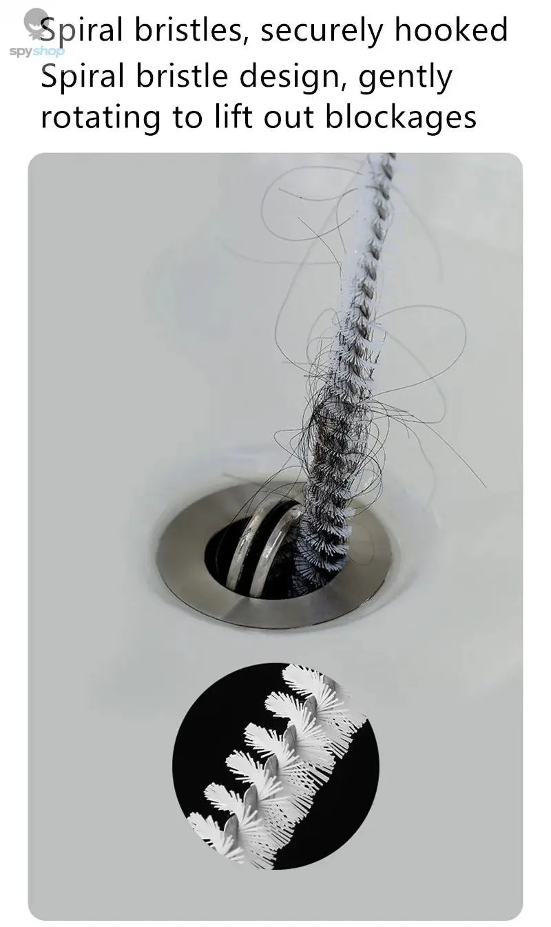 Pipe Dredging Brush Bathroom Hair Sewer Sink Cleaning Brush Drain Cleaner Flexible Cleaner Kitchen Clog Plug Hole Remover Tool Spy-shop.com