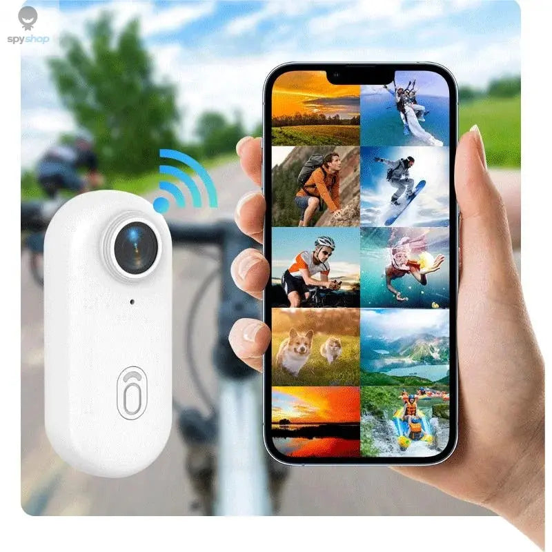 Pocket 4K Mini Camera  Magnetic Wearable Cam with Waterproof Shell WiFi Bike Camera Friendly for Casual Cycling Vlog Home Use Spy-shop.com