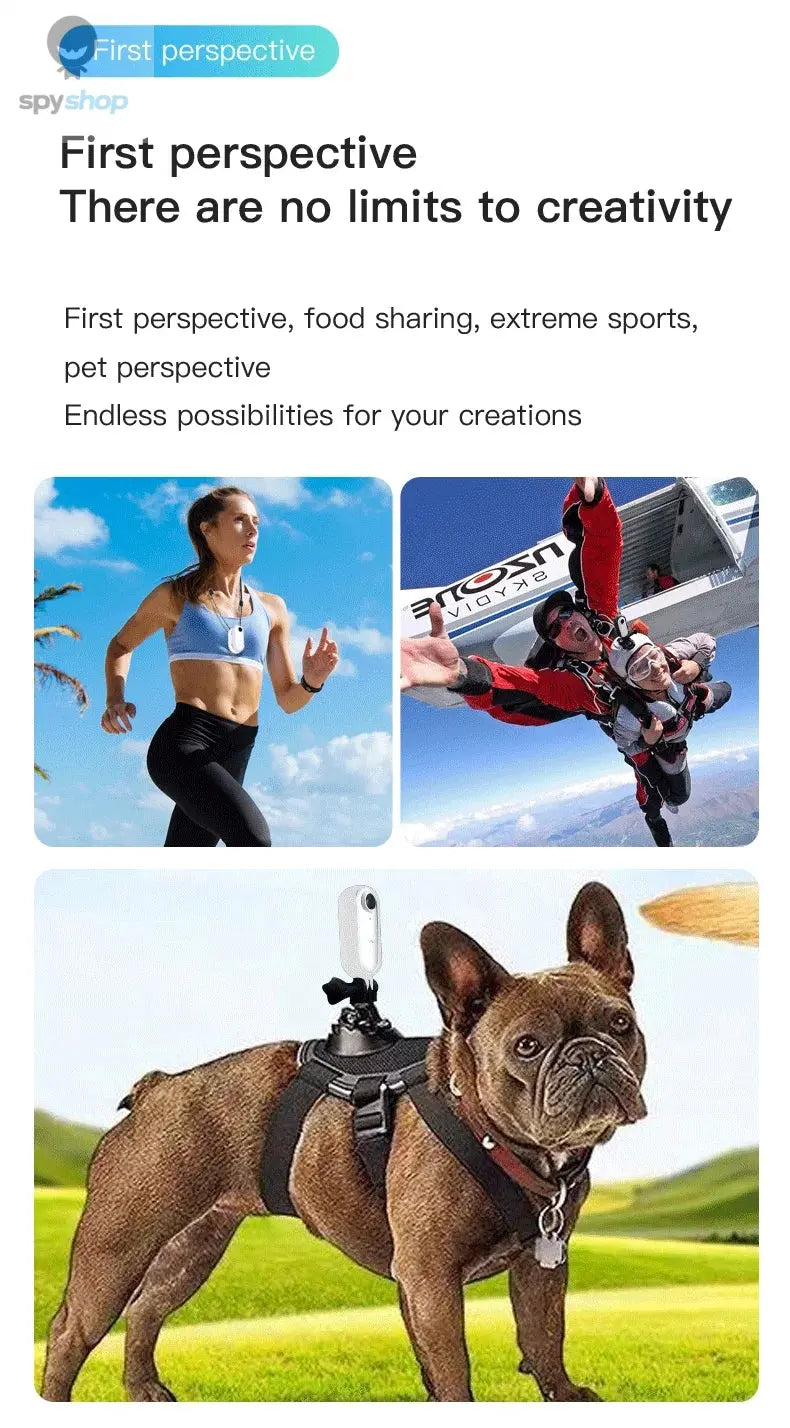 Pocket 4K Mini Camera  Magnetic Wearable Cam with Waterproof Shell WiFi Bike Camera Friendly for Casual Cycling Vlog Home Use Spy-shop.com