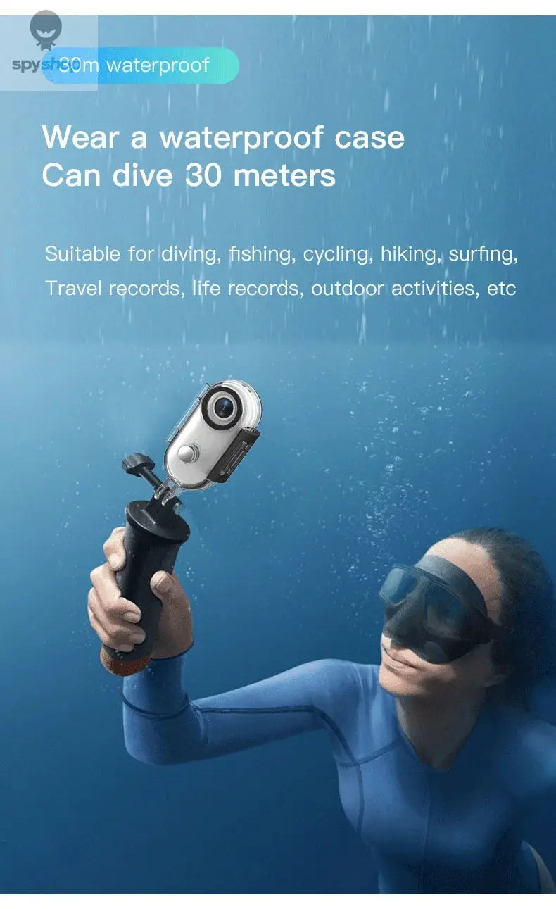 Pocket 4K Mini Camera  Magnetic Wearable Cam with Waterproof Shell WiFi Bike Camera Friendly for Casual Cycling Vlog Home Use Spy-shop.com