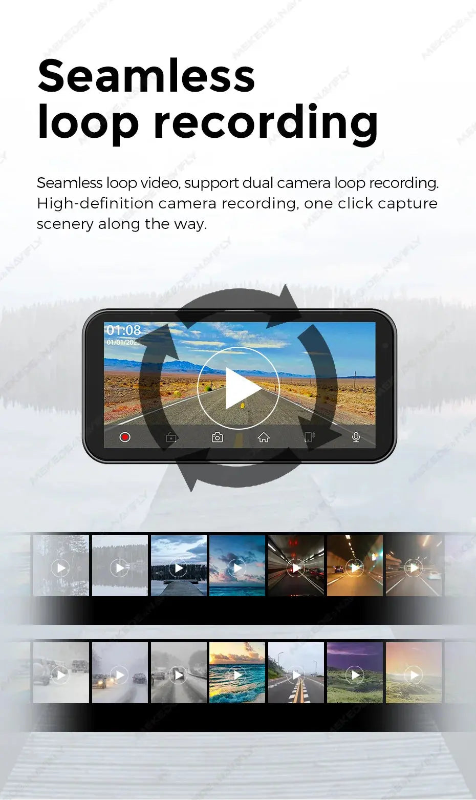 Portable 6.25 inch IP67 Waterproof Motorcycle GPS Navigation Wireless Carplay Android Auto DVR Drive Recorder Moto Monitor WIFI Spy-shop.com