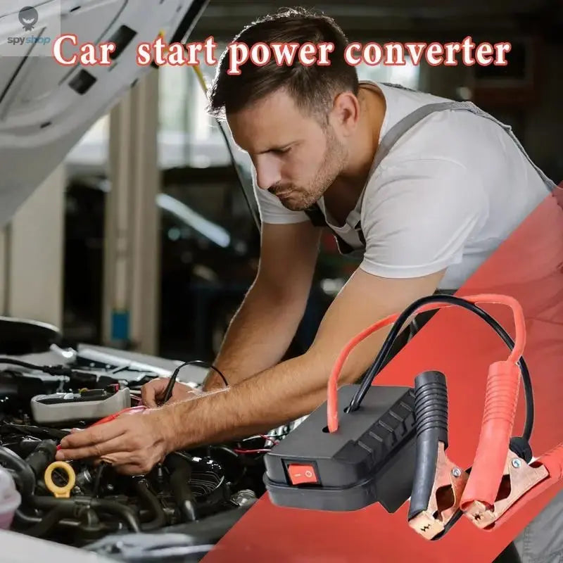 Portable Car Battery Jump Starter Jump Box Lithium Battery Converter - Compact Power Pack for Emergency Vehicle Starting 