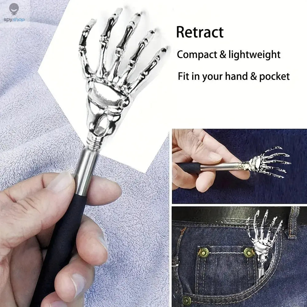 Portable Extendable Back Scratcher Stainless Steel Telescoping Back Scratcher for Both Human and Pets Extendable Back Massager Spy-shop.com