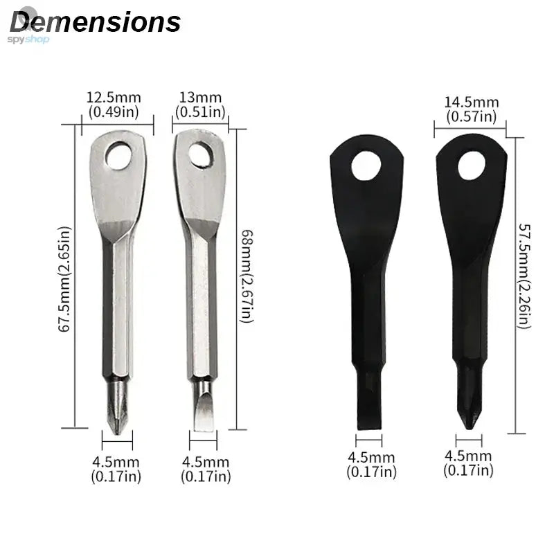 Portable Phillips Slotted Screwdriver Set Key Ring Keychain Mini Pocket Keyring Cross Screw Driver Repair Tool Gadget EDC Small Spy-shop.com