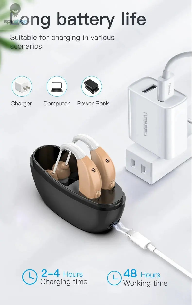 Portable Rechargeable Hearing Aid Sound Amplifier Magnetic Rechargeable Elderly Ear Hearing Aid For The Deaf 