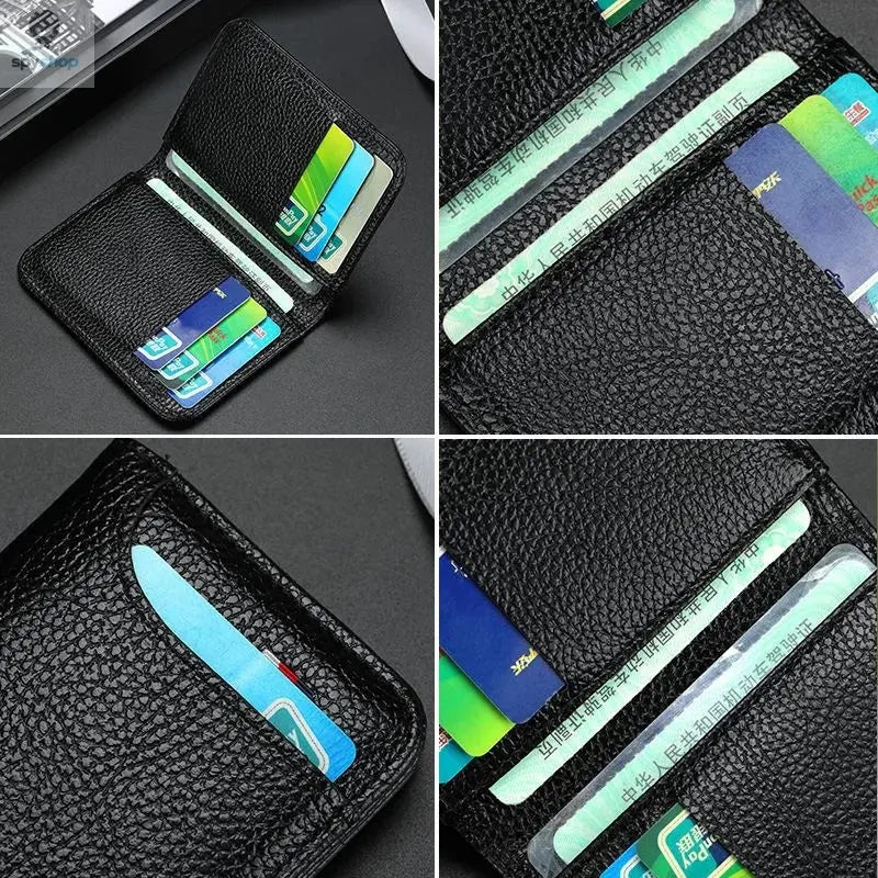 Portable Super Slim Soft Wallet PU Leather Mini Credit Card Wallet Purse Card Holders Men Wallet Thin Small Short Wallets 