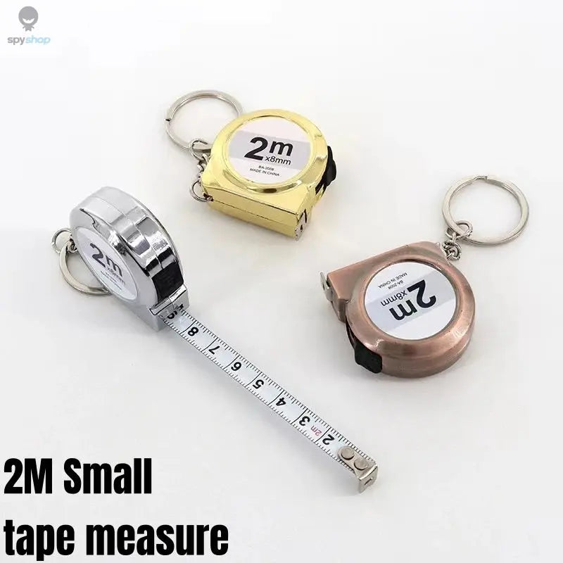 Portable mini tape measure Small household measuring tape retractable 2m Mild steel key chain tape measure Mini measuring tools Spy-shop.com