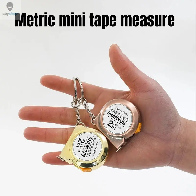 Portable mini tape measure Small household measuring tape retractable 2m Mild steel key chain tape measure Mini measuring tools Spy-shop.com