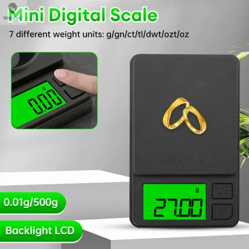 Precision Pocket Scale 1000g X 0.01g - Digital Gram, Food, Jewelry, Ounces/Grains Scale with Backlit LCD - Mini Scale for Travel 
