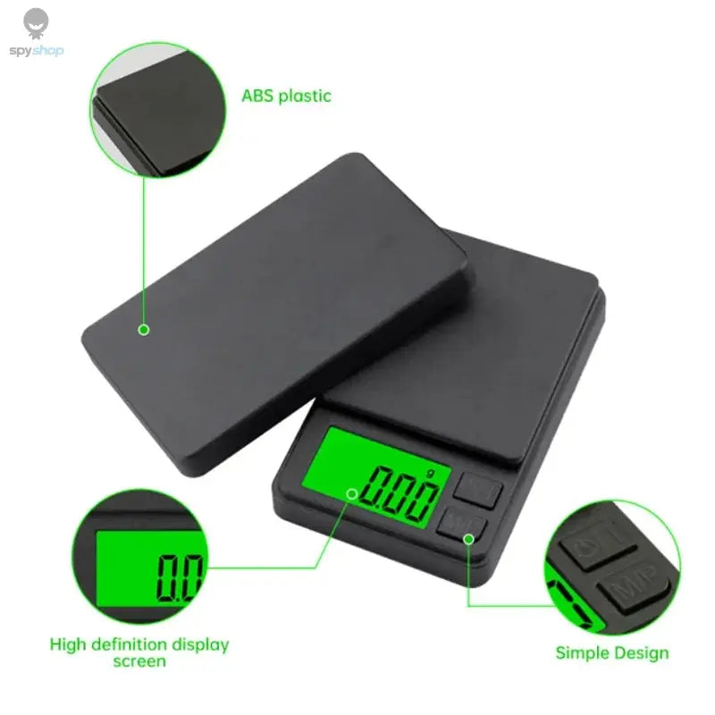 Precision Pocket Scale 1000g X 0.01g - Digital Gram, Food, Jewelry, Ounces/Grains Scale with Backlit LCD - Mini Scale for Travel 