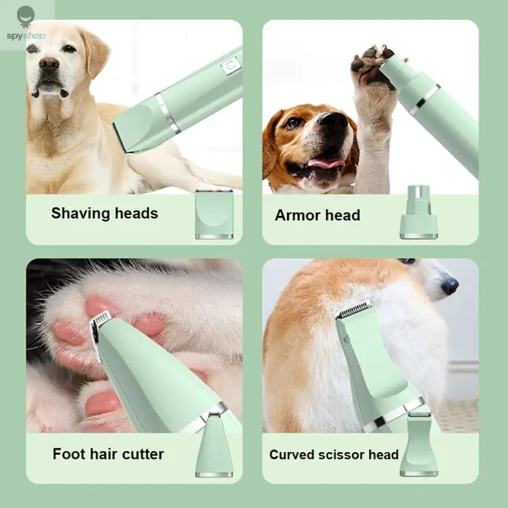 Professional 4-in-1 Electric Pet Grooming Tool Set Dog Hair Clippers USB Rechargeable Pets Haircut Trimmer Shaver Cats Supplies Spy-shop.com
