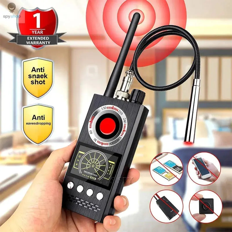 Professional Anti Spy Camera Detector K68 Bug Scanner Security Protection RF Signal Cam Hidden Gadgets Car GPS Tracker Finder Spy-shop.com