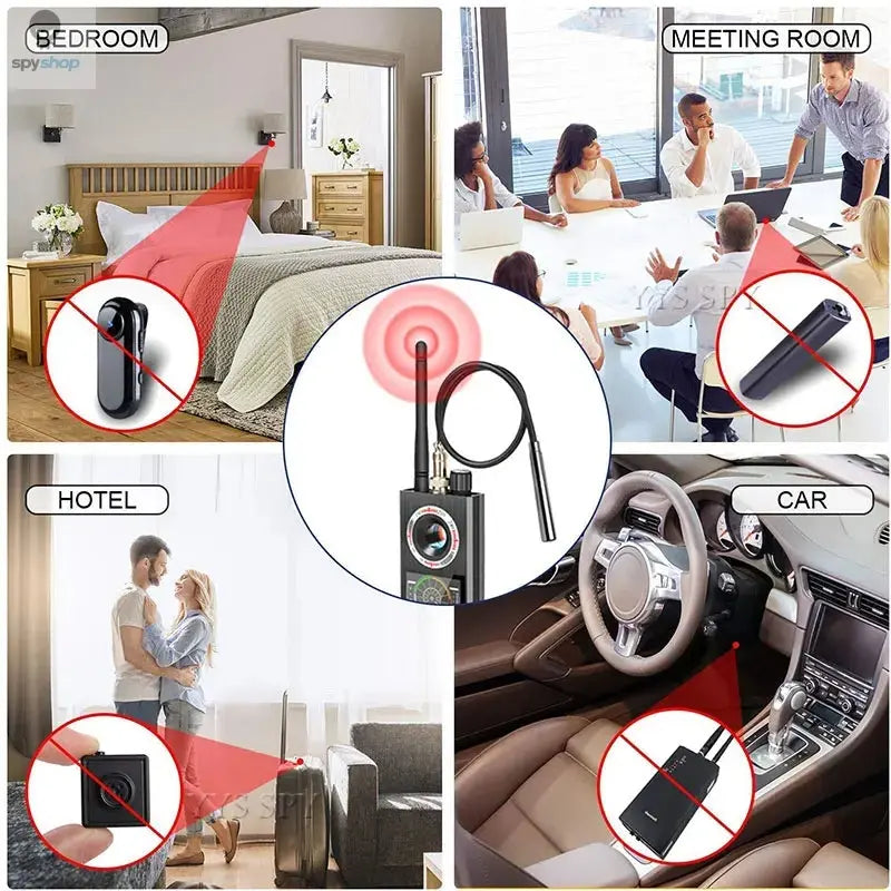 Professional Anti Spy Camera Detector K68 Bug Scanner Security Protection RF Signal Cam Hidden Gadgets Car GPS Tracker Finder Spy-shop.com