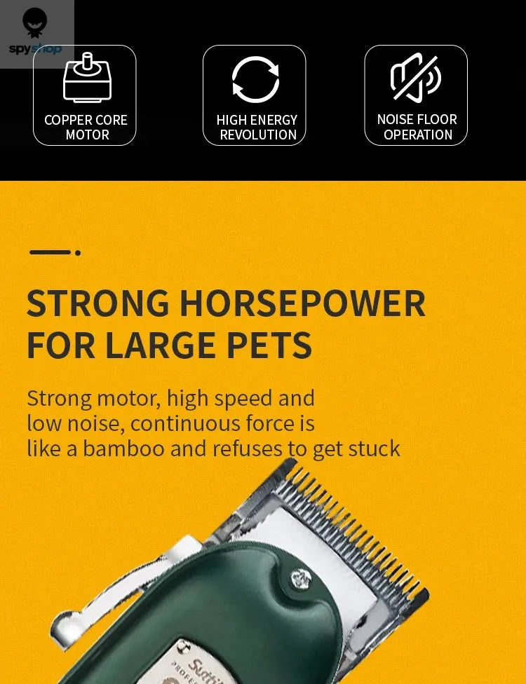 Professional Dog Hair Clipper All Metal Rechargeable Pet Trimmer Cat Shaver Cutting Machine Puppy Grooming Haircut Low Noice Spy-shop.com