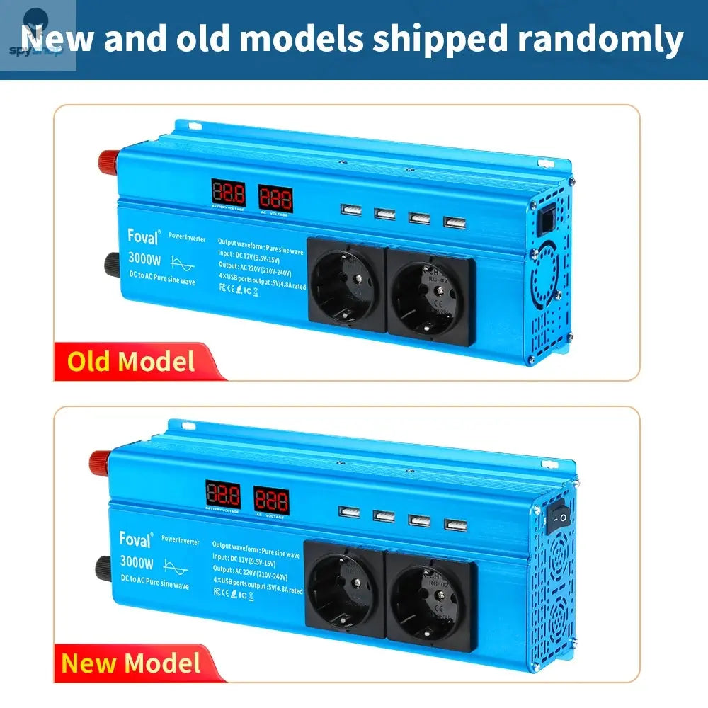 Pure Sine Wave Inverter DC 12V to AC 220V 230V 1500W/2200W/2600W Voltage Transfer Converter Universal EU Socket Auto Accessories 