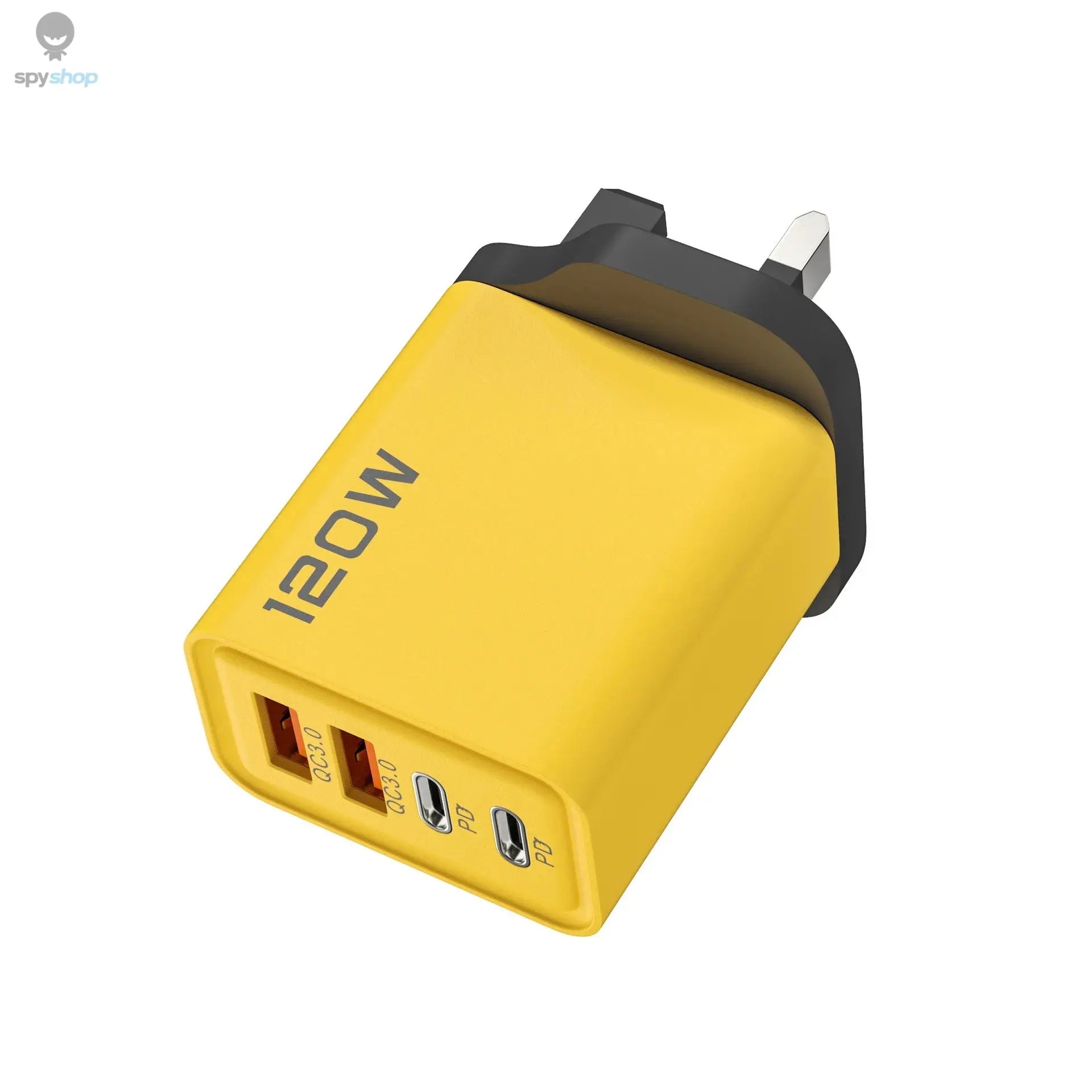 Quick Charge 3.0 Fast Charger Muti Total 120W 4 Port USB Type C PD Mobile Phone Wall Adapter for iPhone 16 Samsung S24 Xiaomi 15 Spy-shop.com