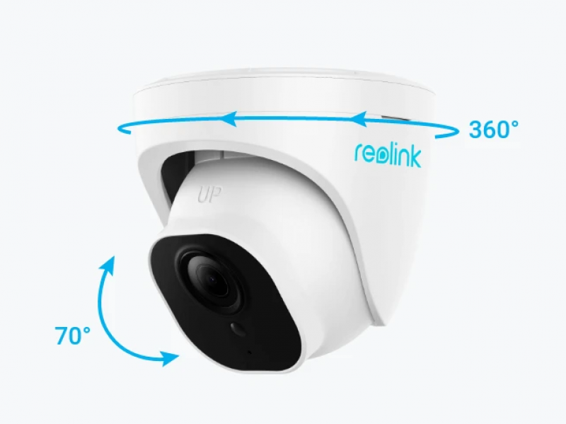 REOLINK RLC-822A Video Surveillance Camera: High-Resolution 4K (3840 x 2160) - 25fps, Adjustable Lens 96°-27°, Night Vision Range up to 30m, Built-in Microphone, Motion Detection with Human and Vehicle Detection, Free Phone App Included - Spy-shop.com