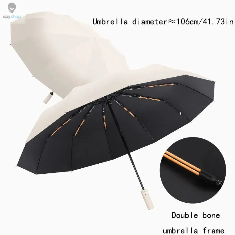 Reinforced 24-Bone Umbrella, Men's Business Strong And Durable Wind-resistant Umbrella, Anti-UV Sunscreen Umbrella Women's Sunny Spy-shop.com