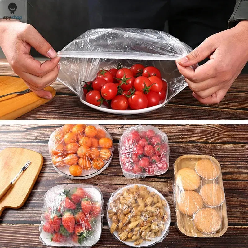 Reusable Disposable Food Cover Plastic Wrap Durable Elastic Food Lids for Bowls Elastic Plate Covers For Kitchen Food Saver Bag Spy-shop.com