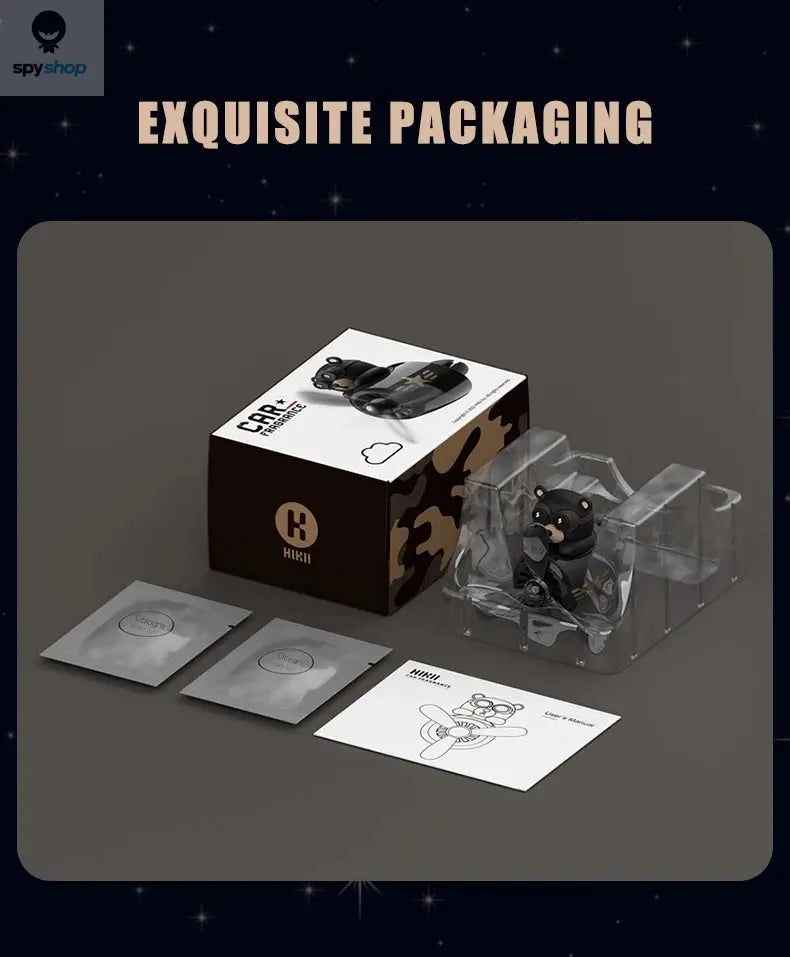 Rotating airplane pilot bear car air fresheners accessories interior decorations fan vent clips perfume fragrance diffuser aroma 