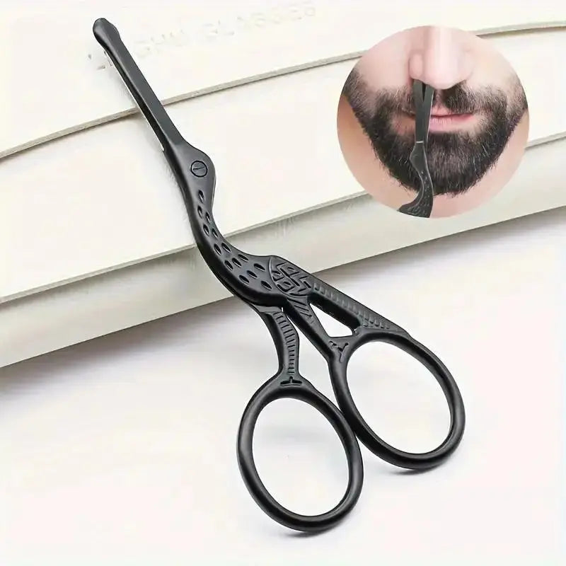 Round Head Stainless Steel Nose Hair Scissors Stork Type BeautyScissors For Eyebrows Nose Hair Beard Ear Hair Eyebrow Scissors Spy-shop.com