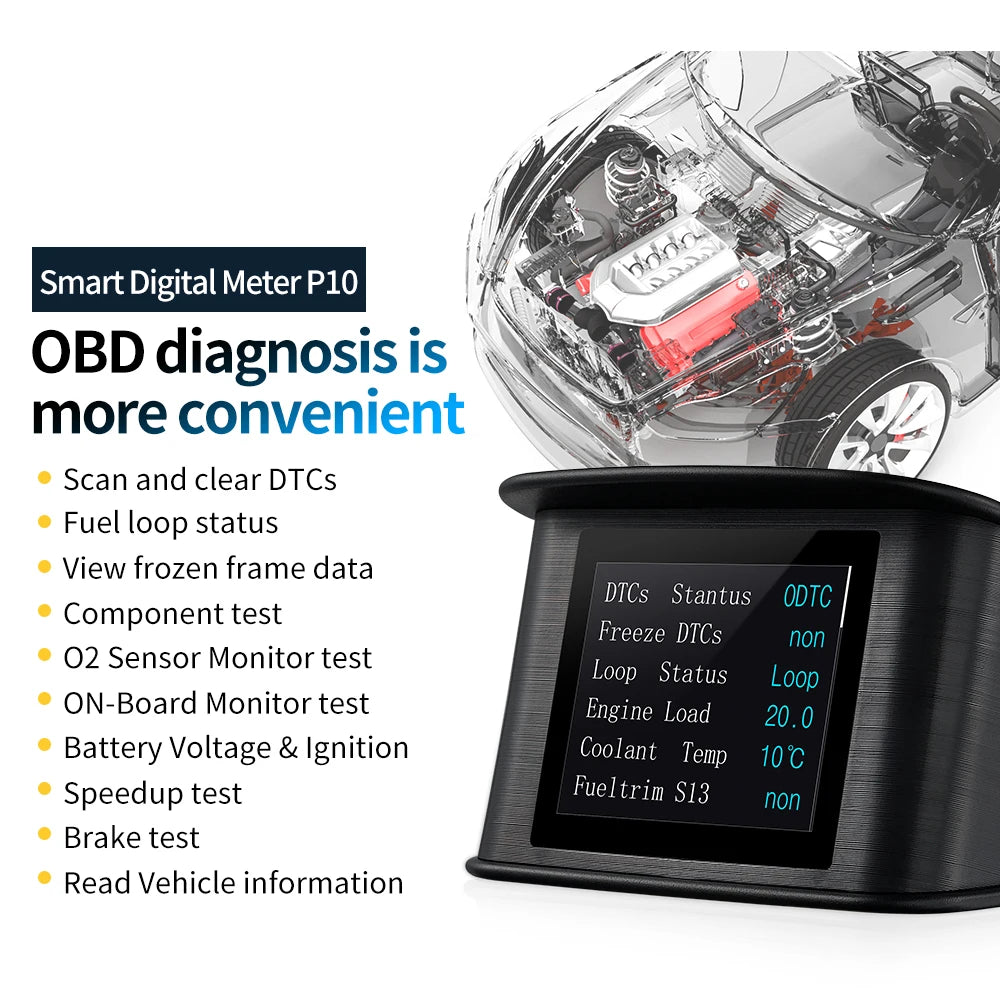 P10 Head Up Display OBD2 Digital Speedometer