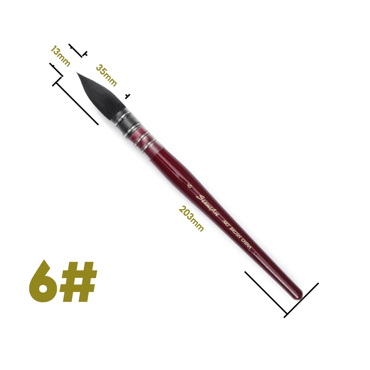 Umělecký ručně malovaný akvarelový štětcový pero