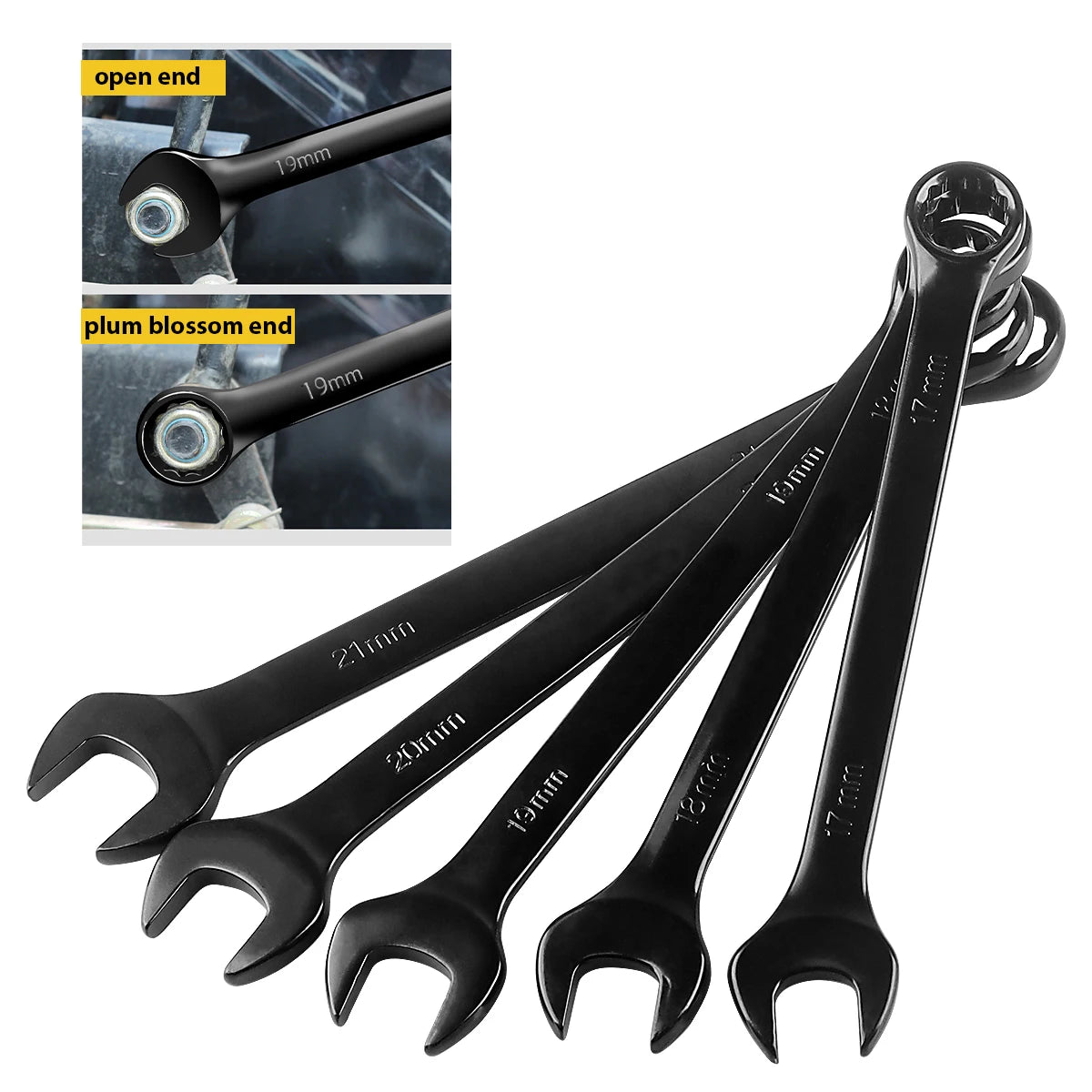 Metric Combination Wrench Set with Bag