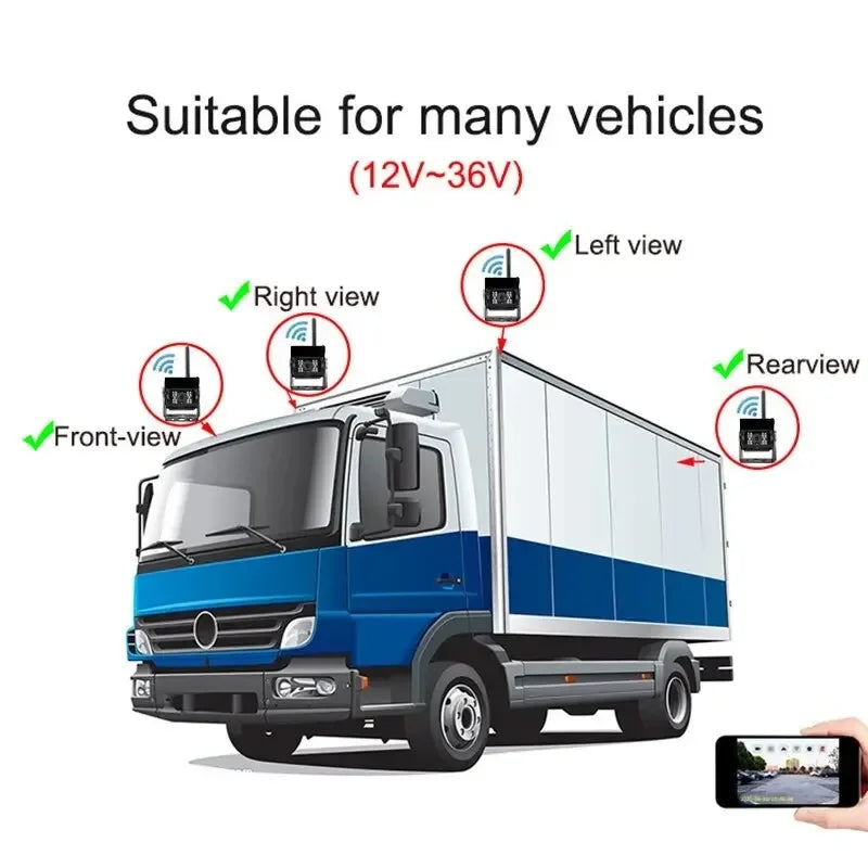 Bileeko WiFi Car Truck RV Trailer Rear View Backup Camera Wireless CCTV For iOS Android