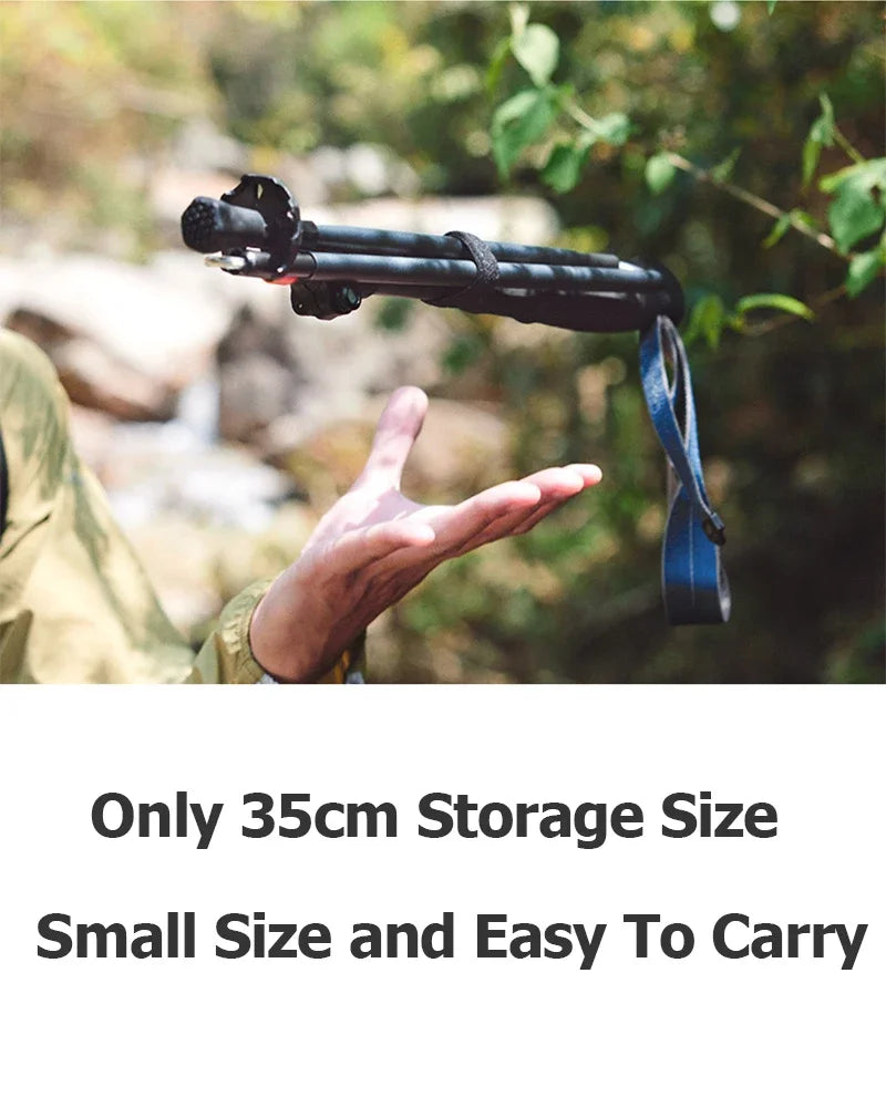 Carbon Fiber Trekking Poles Adjustable 103–135cm Ultralight Hiking Sticks