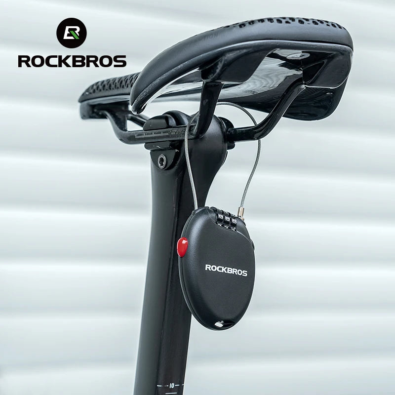 3-Digit Bicycle Cable Lock Steel Anti-Theft Helmet & Bike Lock
