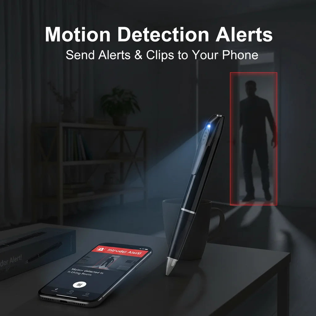1080P WiFi Pen Camera with Motion Detection & Remote Viewing
