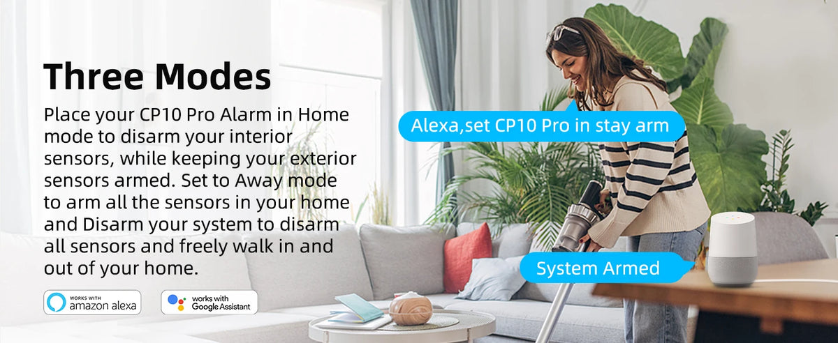 CPVAN 7 inch Smart Home Alarm System Wireless WiFi Home burglar Security Alarm with accessories support Tuya Smart Life control