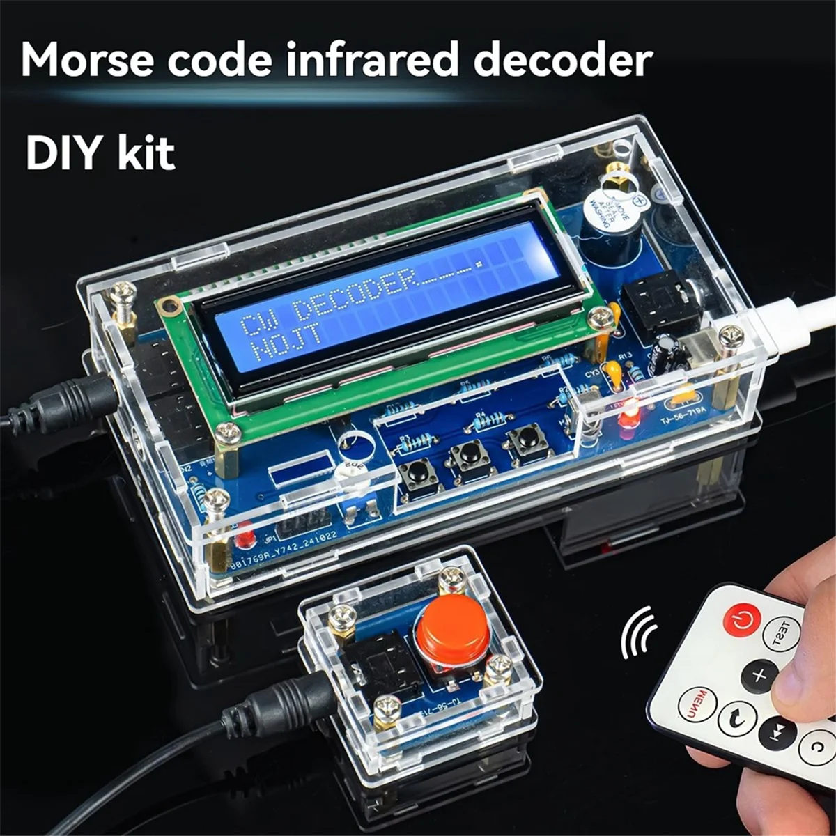 Morse Code Decoder DIY Kit met koffer