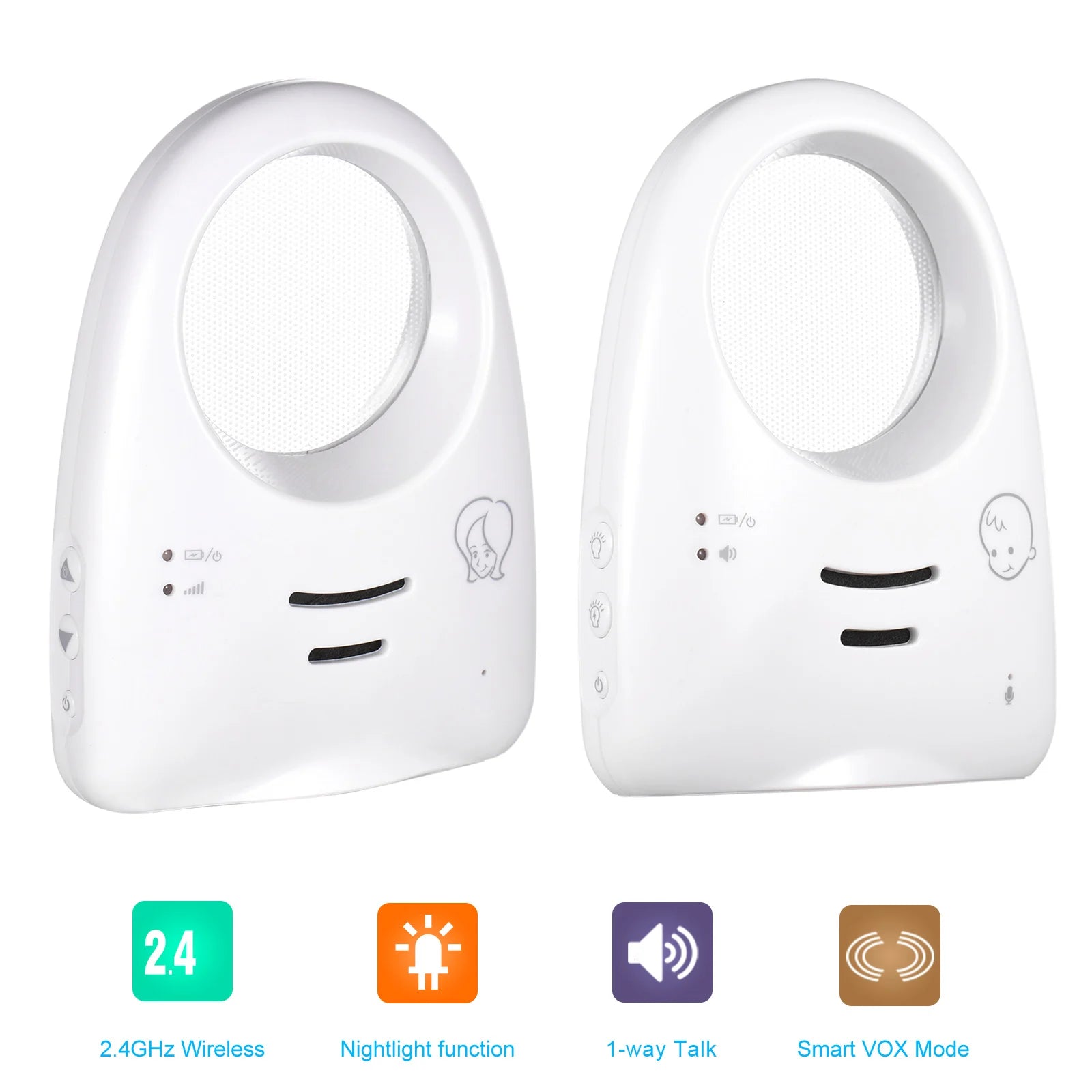 Portable 2.4GHz Wireless Baby Monitor One‑Way Talk