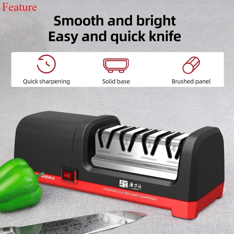 Diamond Electric Knife Sharpener with 4-Stage Precision System