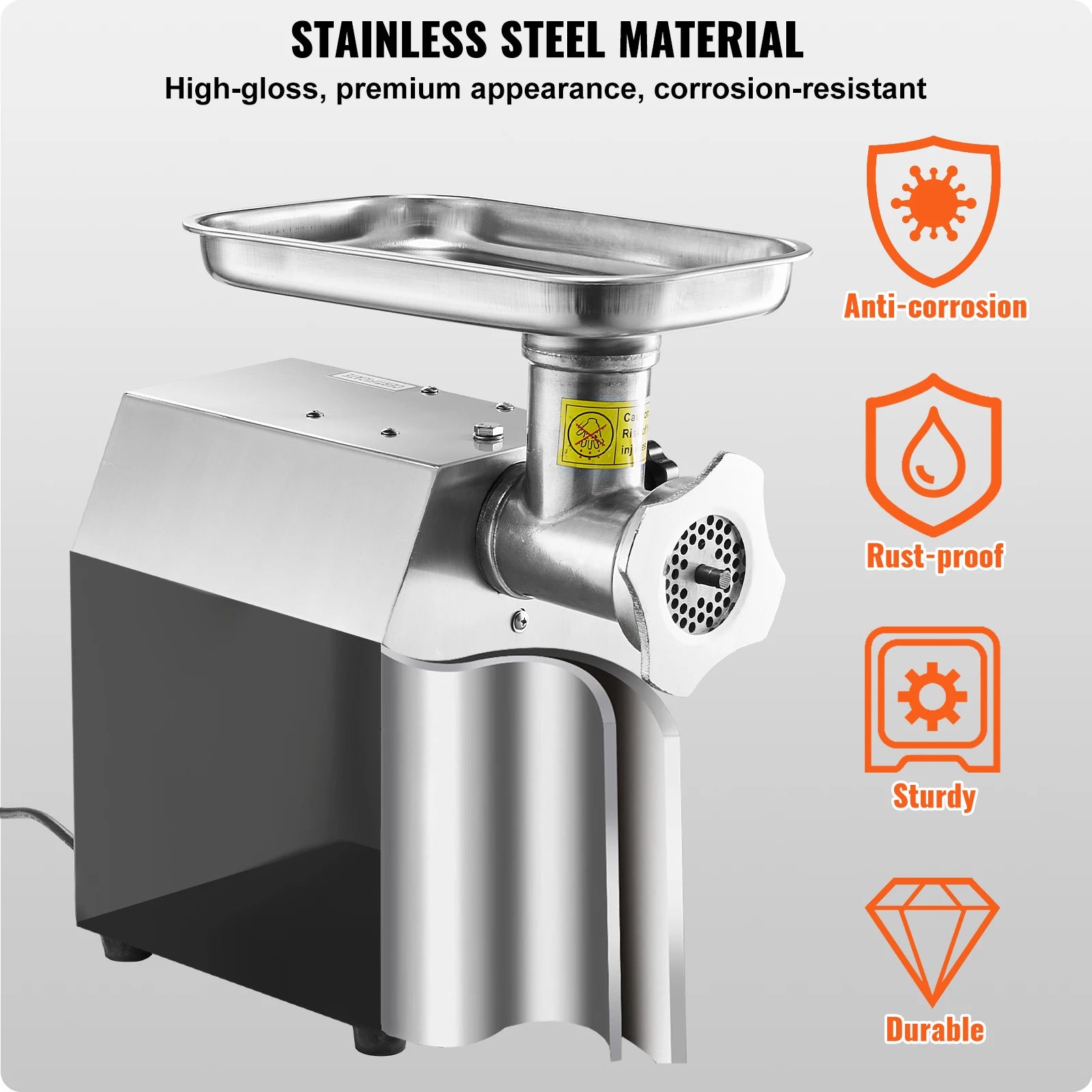 Electric Commercial Meat Grinder 550W Stainless Steel Sausage Maker