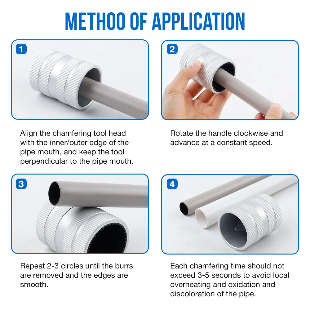 Aluminium Pipe Deburring Reamer, Size Options