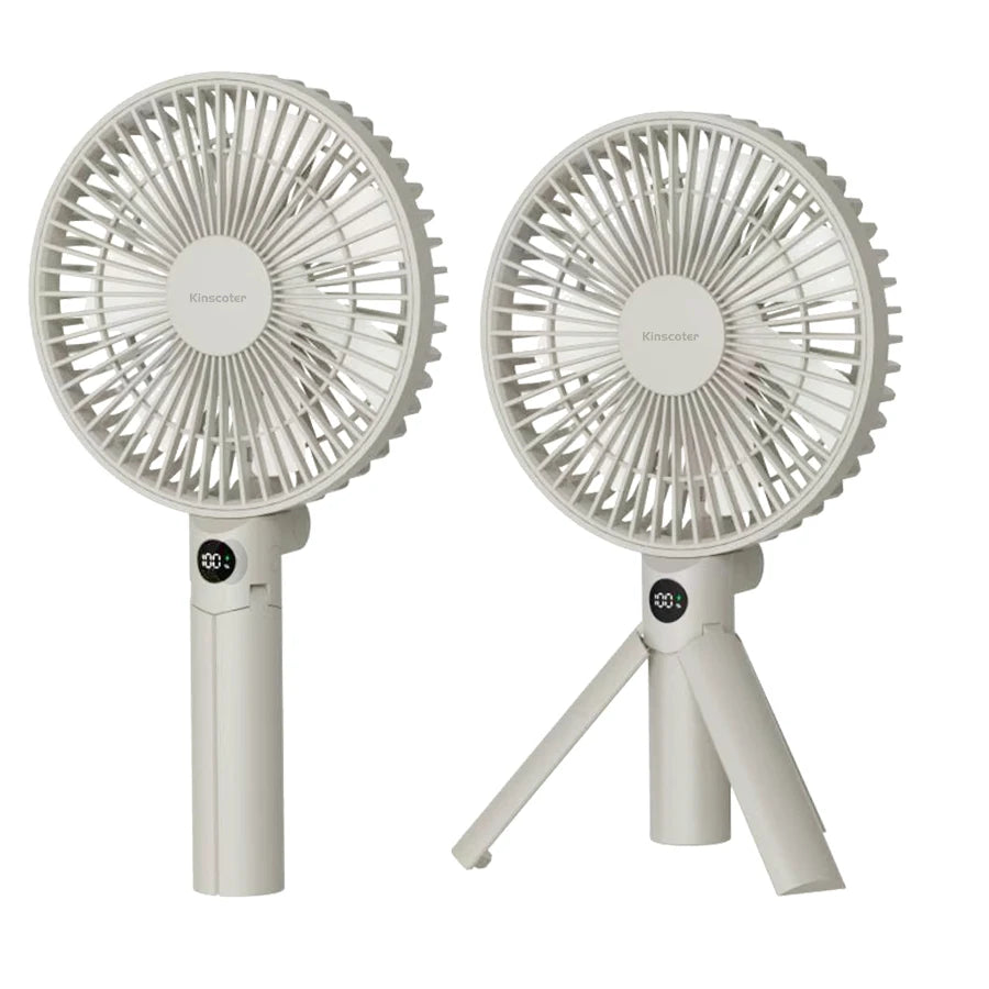 Genopladelig KC-F80-stativventilator med digitalt display