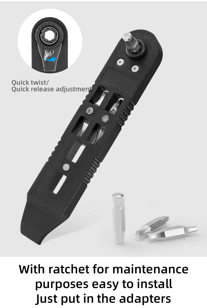 Kit multiutensili per bicicletta ROCKBROS con chiave a cricchetto e leve per pneumatici