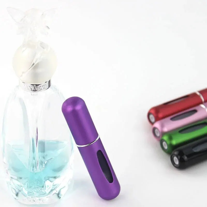 Portable Mini Travel High-end Perfume Bottle Base Refill Bottle Straight Charging Small Sample Perfume Aluminum Material