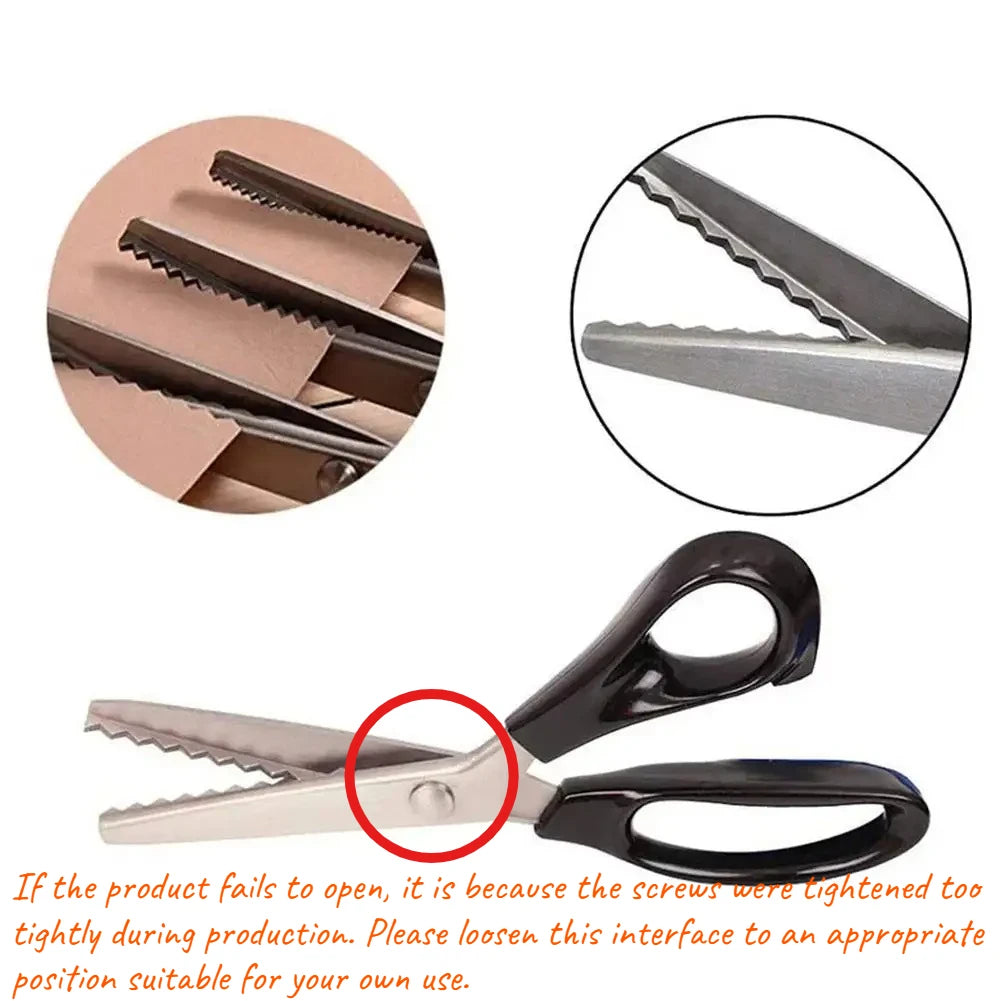 rustfritt stål pinkingsaks - 5 mm zigzag